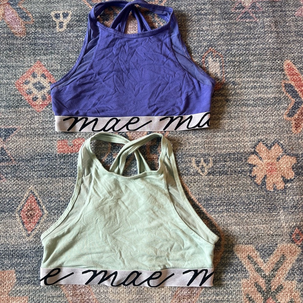 Women's Purple and Green Bralette Bundle